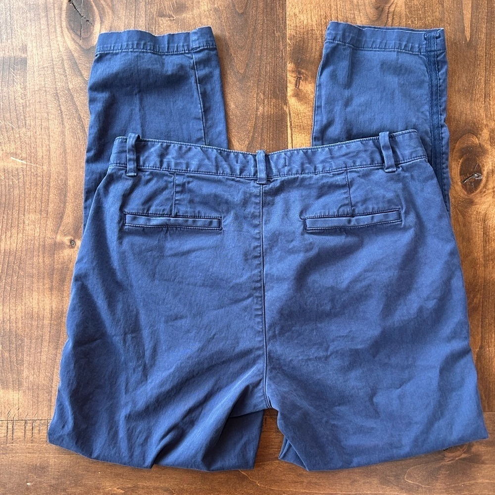 Quince Stretch Cotton Twill Girlfriend Chino Pant | Navy Size 30 - Picture 6 of 11